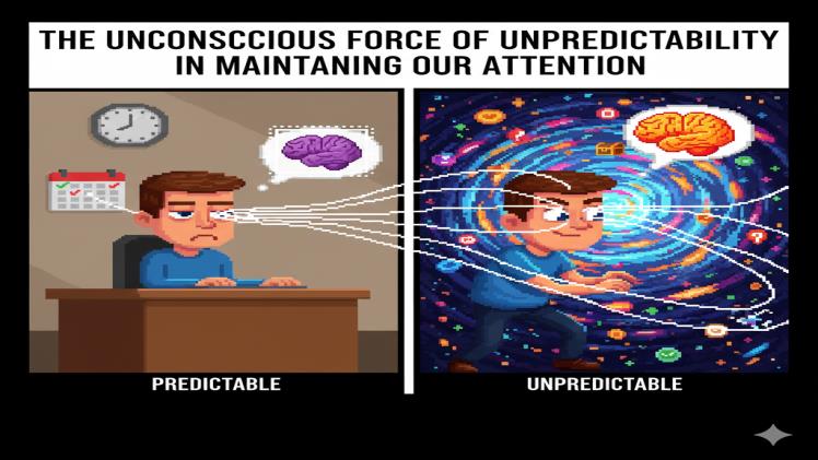 The Unconscious Force of Unpredictability in Maintaining Our Attention.